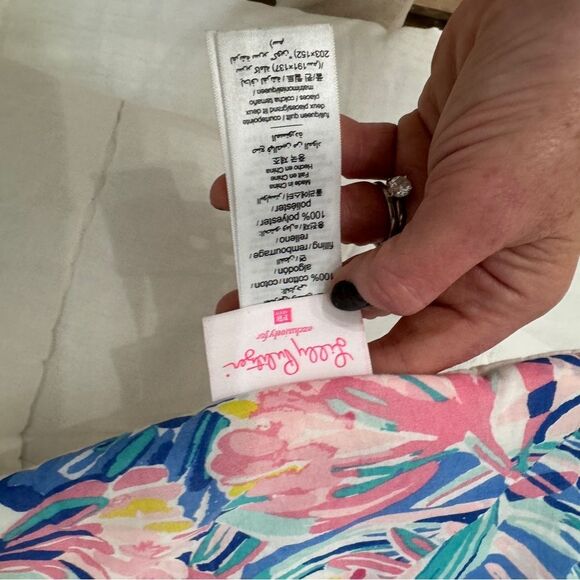Lily Pulitzer + Pottery Barn queen  Slathouse Soiree Quilt+2 shams - Picture 10 of 10